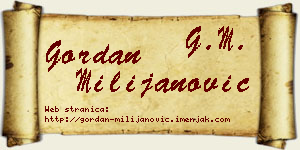Gordan Milijanović vizit kartica